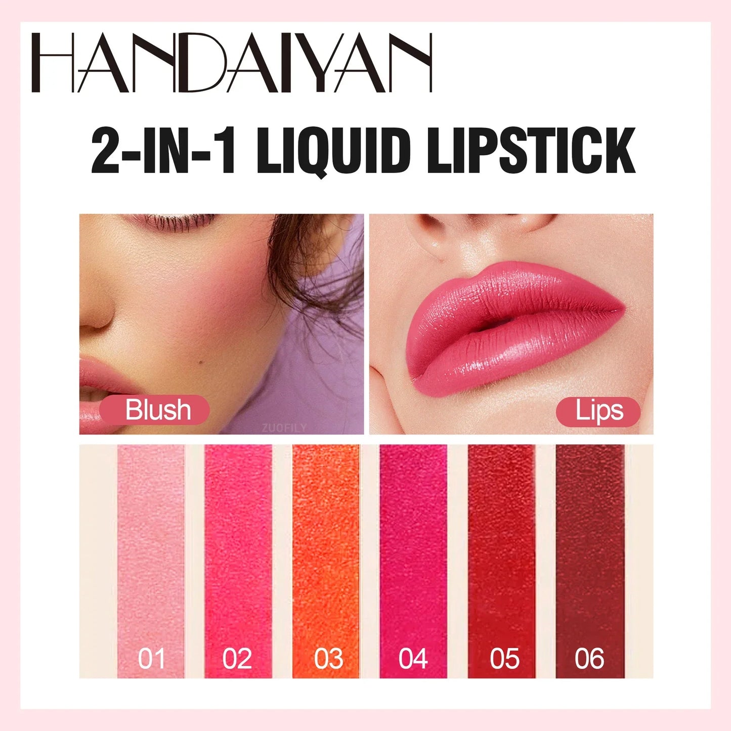 Fruit Juice Lip Tint - 2 In1 Lipstick and Blush